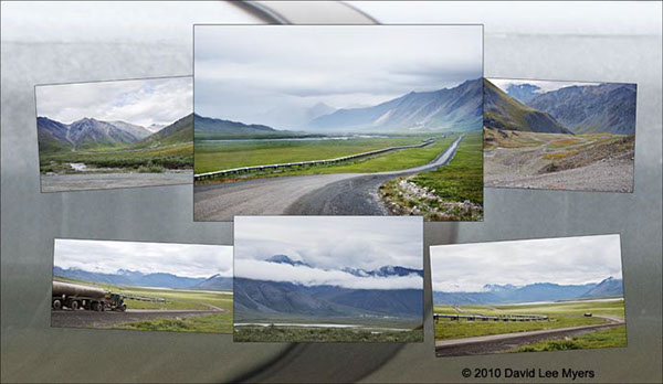 Views of the Trans-Alaska Pipeline on the north slope of the Brooks Range from Atigun Pass to Galbraith Lake.